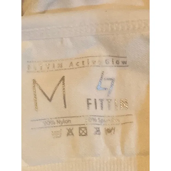 FITTIN Padded Seamless Racerback Sports Bra White Size M Gym Yoga Fitness NWT - Image 5