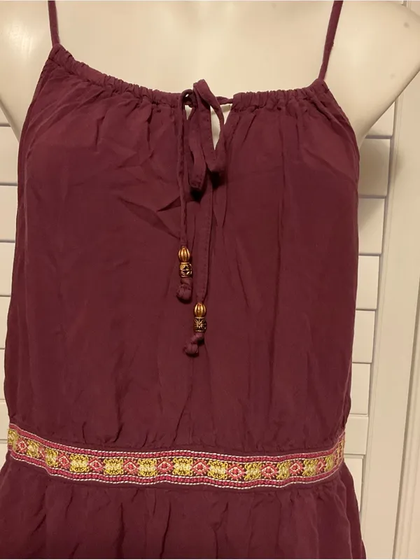 Faded Glory Plum Spaghetti Strap Maxi Dress - Image 2