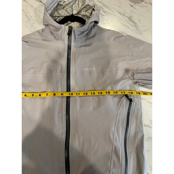 Patagonia Women’s Hooded‎ Windbreaker Jacket Gray Full Zip Pockets Size S - Image 8