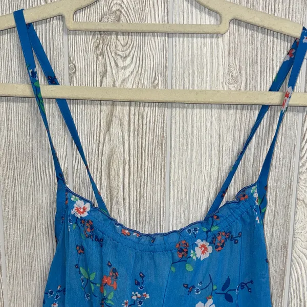 Hollister Blue Floral Tank Top - Image 3