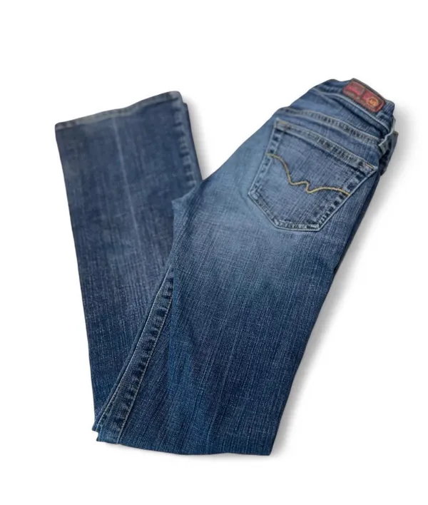 AG Adriano Goldschmied Women's The Angel Bootcut Blue Stretch Denim Jeans 24 - Image 4