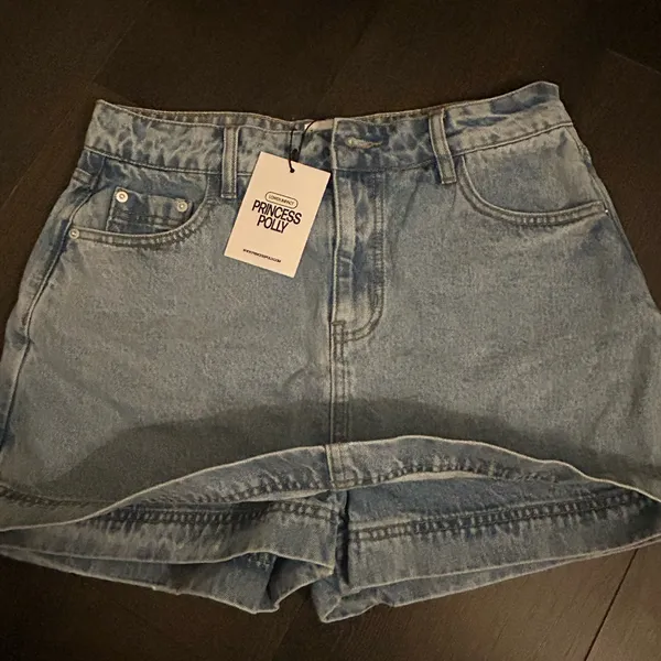 Princess Polly Brand Light Blue Denim Mini Skirt & Shorts combined TrendyFashion - Image 9
