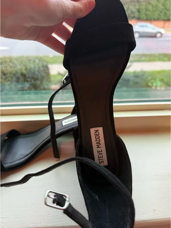 Steve Madden Heels Platform Black Suede 7.5 - Image 2