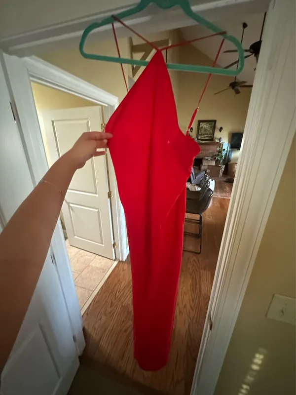 Red Halter Neck Amanda Uprichard X Revolve dress - Image 3
