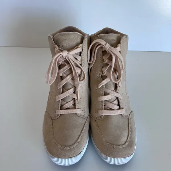Sorel Women's‎ Out N About Wedge Sneaker Bootie Nova Sand, Sea Salt - Image 3