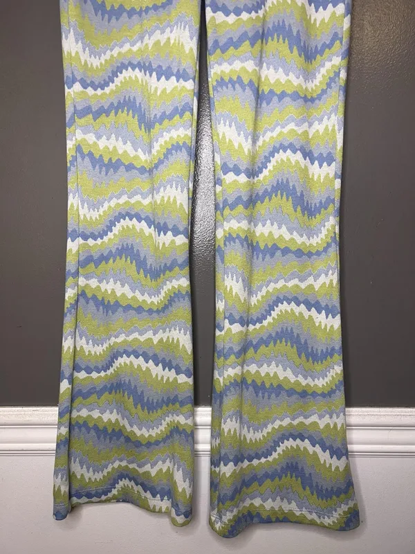 Urban Outfitters Pants Womens Small Multicolor Knit Flare Leg Geometric Stretch - Image 4
