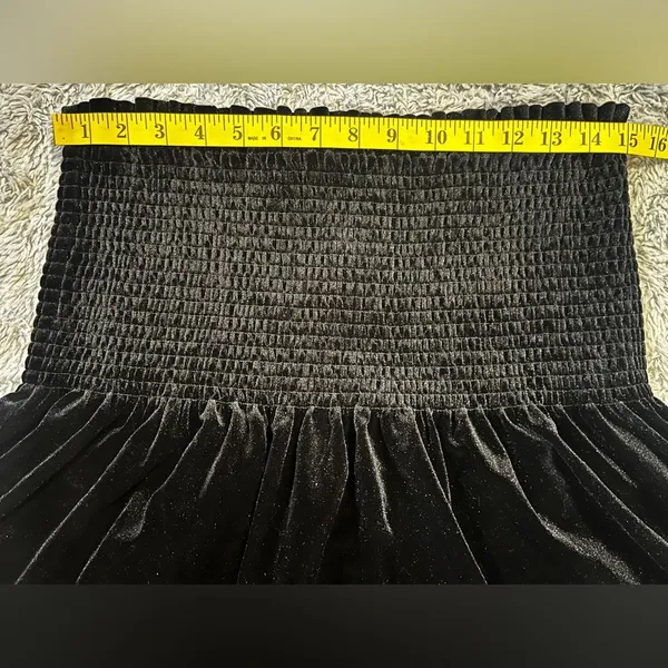 Zara Velvet Black Skirt Size Size L - Image 5