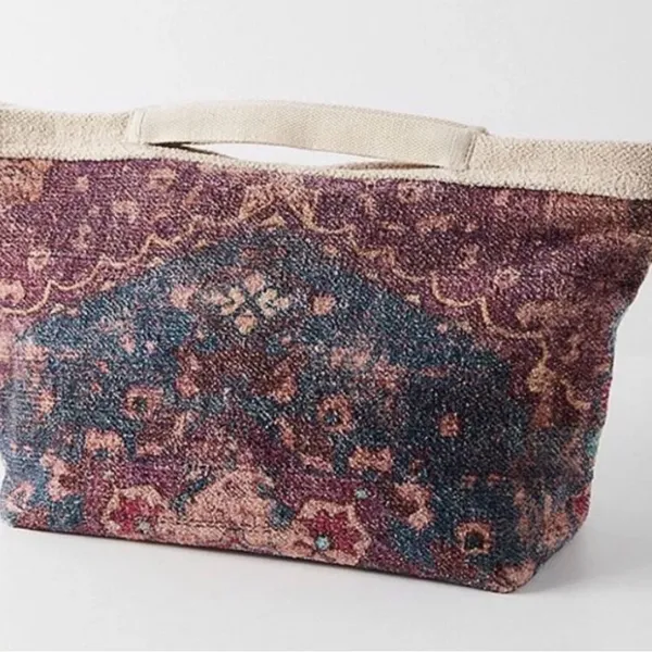 Urban Outfitter Purple Large Chenille Tote Bag. 21 x 12 x 8 - Image 5