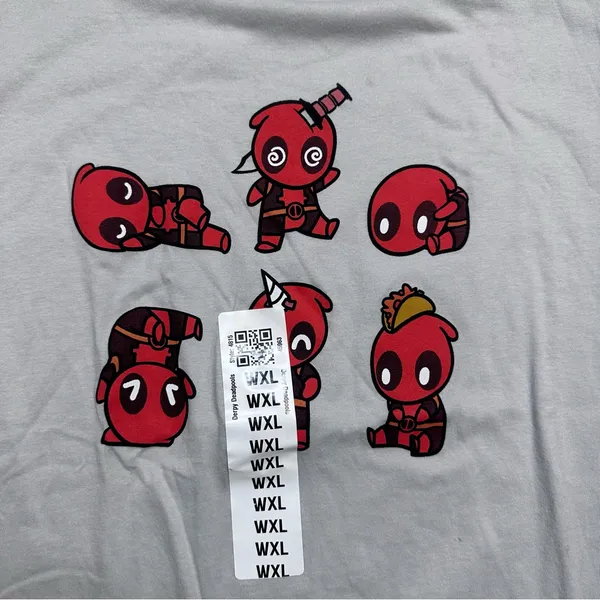 Women’s Gray Marvel Deadpool T-shirt Size XL (NWT) - Image 5