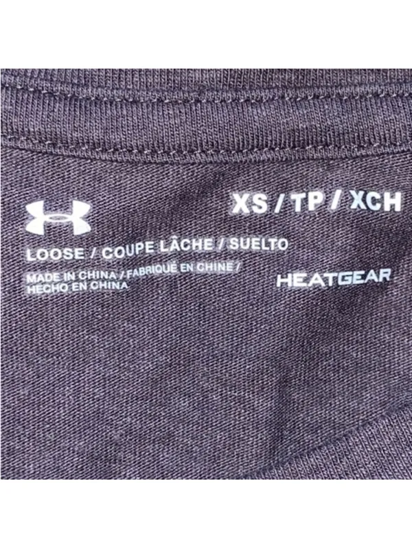 Under Armour Dark Gray red Long Sleeve Tee shirt top - Image 4
