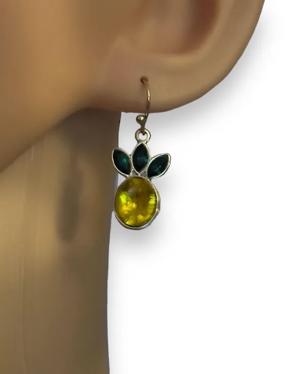 Cherries And Pineapples Drop Earrings Multiple - Image 3