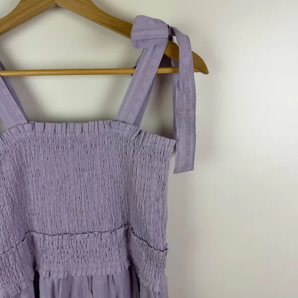 NWT Lost +‎ Wander Angel in Disguise Maxi Dress Small Lavender Smocked Cottage - Image 3