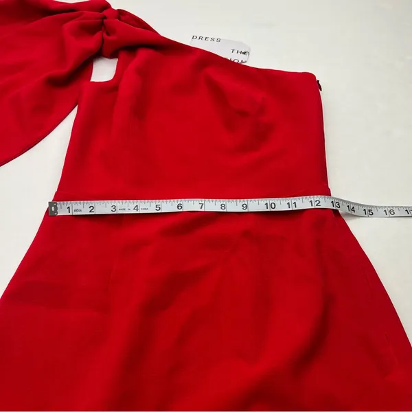 Dress the Population Tiff One Shoulder Mini Dress Womens SZ Small‎ Rouge Red NEW - Image 10
