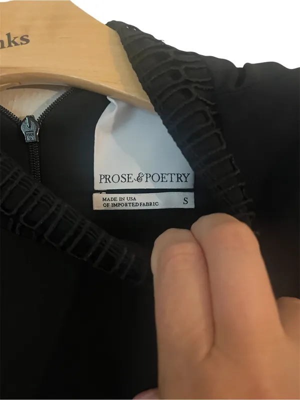 Women’s Black Knit Top with Open Mesh Sleeves - Image 2