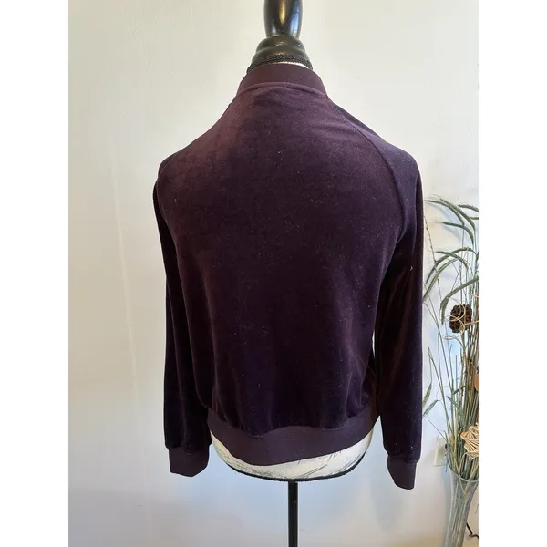 Nike Velour‎ Track Jacket Women's Small Purple Gold Preowned Y2K 2000's Vibes - Image 2