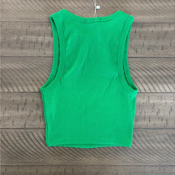Zara Vibrant Green Crop Top - Image 4