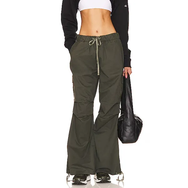 Superdown Army Green Cargo Pants Small Baggy Wide Leg Jogger Revolve $82 NEW - Image 5