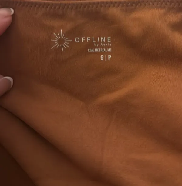 Aerie Burnt Orange/Brown Long Sleeve Top - Image 3