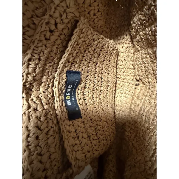Maeve Anthropologie Raffia‎ Ruffle Clutch Crossbody Purse Resort Beach Vacation - Image 6