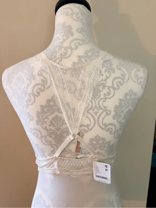 Free People | FP‎ Intimately Midweek Polka Dot Ivory Bralette Sz M - Image 5