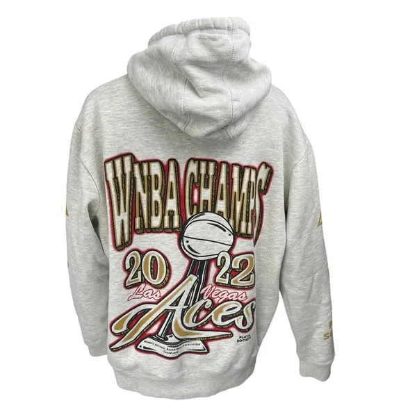 WNBA Unisex Basketball Womens NBA Long Sleeve Hoodie Hooded Sweatshirt Sweater L - Image 2