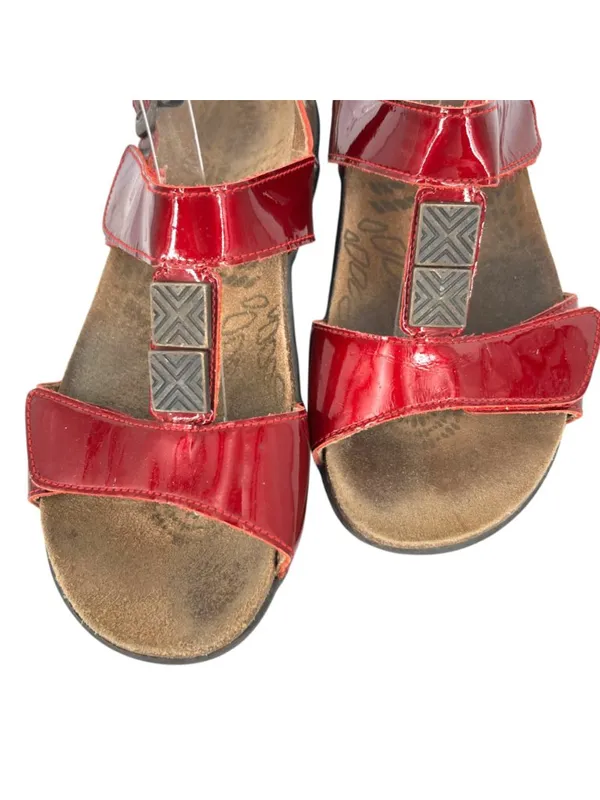 Dr. Andrew Weil Sonora Sandals Red Patent Leather Comfort Size 40 EU 9 US - Image 2