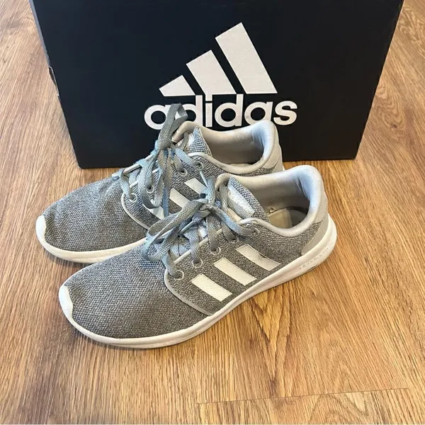 ADIDAS Cloudfoam gray white athletic training running shoes sneakers women’s 8.5 - Image 2