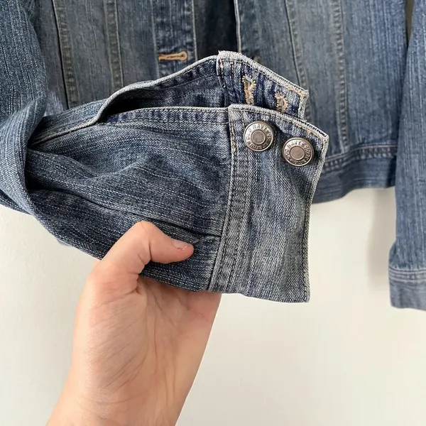 Old Navy denim jean jacket‎ comfortable fall staple pockets cotton small autumn - Image 4