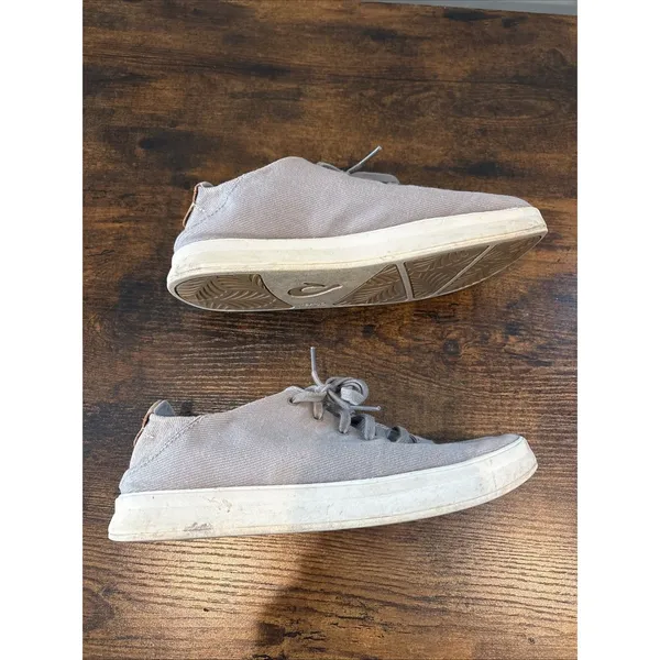 OluKai‎ Ki'ihele Li Womens 9.5 Gray Canvas Sneakers Drop In Heel Sneakers Shoes - Image 2