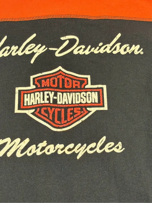 Harley-Davidson Classic Colorblock Henley Women’s Plus Size 2W Black Orange NEW - Image 5