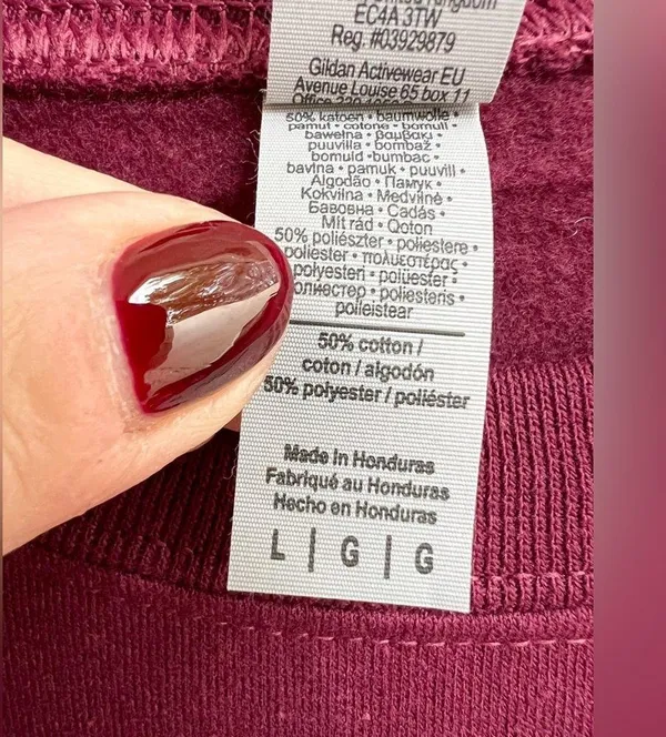Polite society thick cotton purple sweatshirt SANTA Large - Image 3