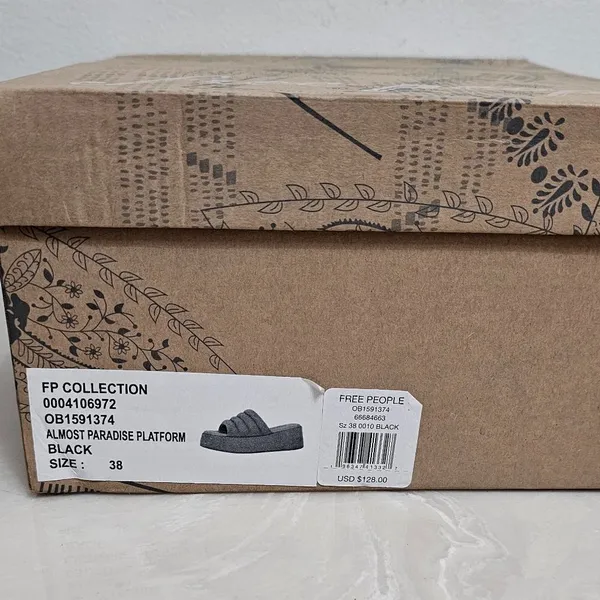 Free People Almost Paradise Platform Blk/Noir 3 Size 38 EU 8 66684663 - Image 3