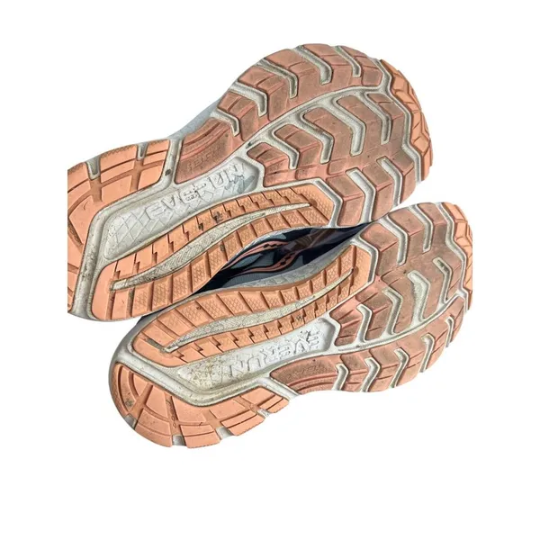 Saucony Womens Guide ISO Everun Running Tennis Shoes Gray Peach Blue Size 8.5 - Image 7