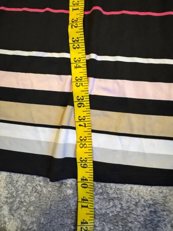 Women's Linda Matthew’s Striped Maxi Skirt - Black, Pink & Cream - Image 6
