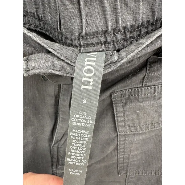 Vuori Women Small Charcoal Grey Ripstop Utility Shorts VW3039 Elastic Back Cargo - Image 5