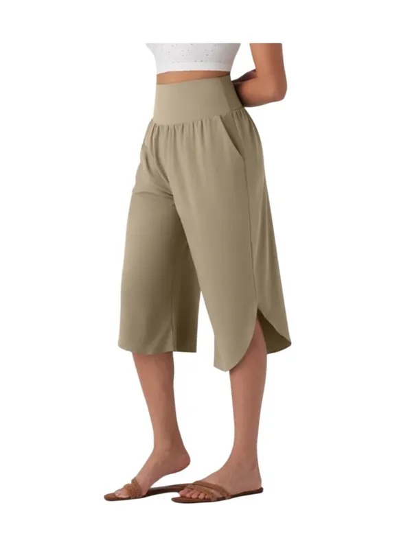 Halara Breezeful High Waisted Tummy Control Curved Hem Quick Dry Resort Capri L - Image 4
