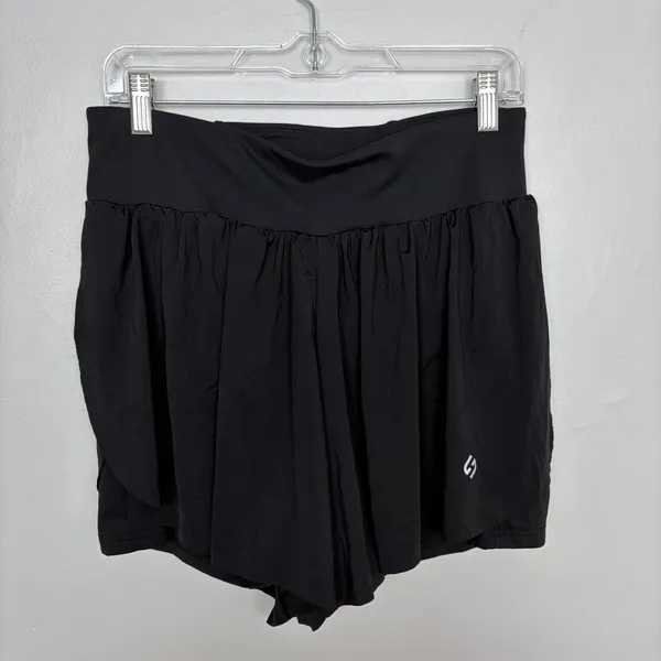 Hodo Sports Butterfly Running Shorts Black Flowy Sportswear Active Size Large - Image 2