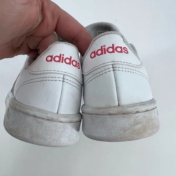 Adidas Grand Court Sneakers Womens 6.5‎ White Floral Print Low Top Tennis Shoes - Image 8