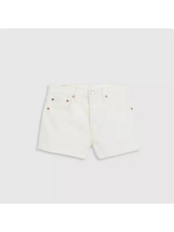 New Levis 30 Premium Women's 501 Original High Rise Shorts Disco Nights White - Image 4