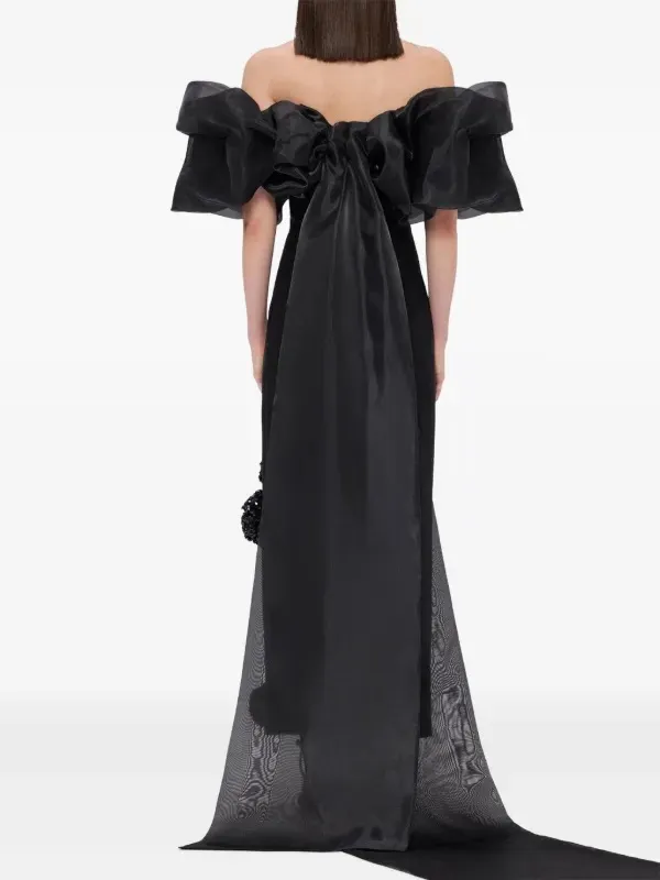 Leo Lin Zayna Embellished Maxi Dress and Cape Set in Ebony AU6/US2 - Image 2