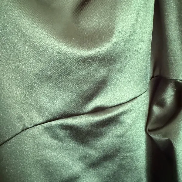 Elegant Green Satin Dress - Image 3
