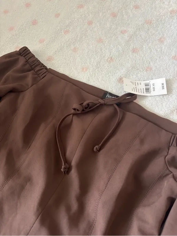 Pacsun brown off the shoulder top - Image 2