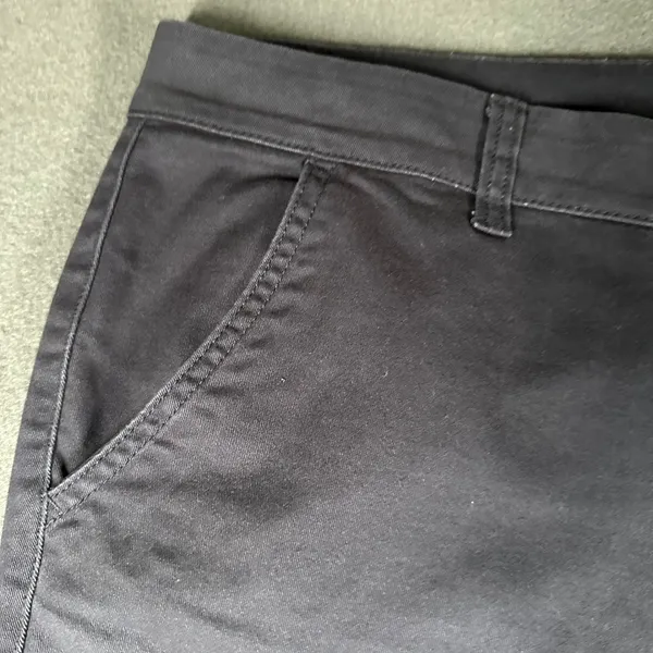 AERO Skinny Ankle Pants Womens 16 Long Navy Casual Chino‎ Stretch Flat Front - Image 5