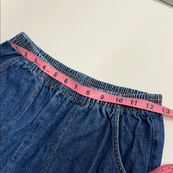 Imperfect vintage y2k 90s jeans cotton denim pull on stretchy waist‎ pockets - Image 9
