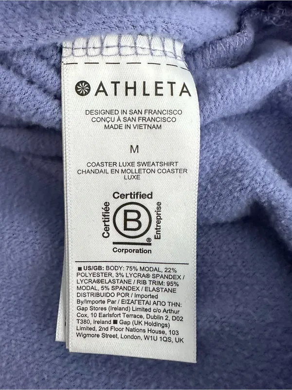 Athleta Coaster Luxe Sweatshirt Women’s Medium Purple - Image 6