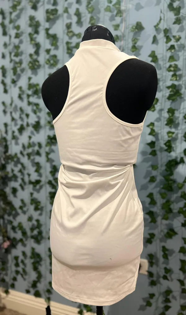 White Quarter Zip Athletic Dress Size M - Image 5