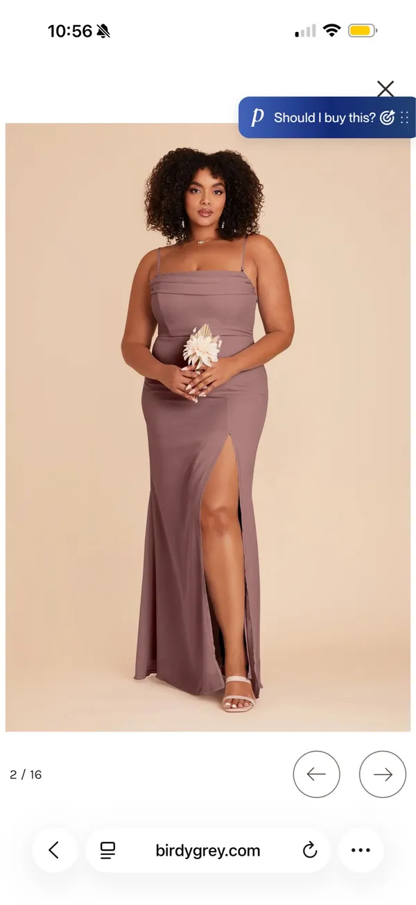 Bridesmaid Birdy Grey Dress - Image 2