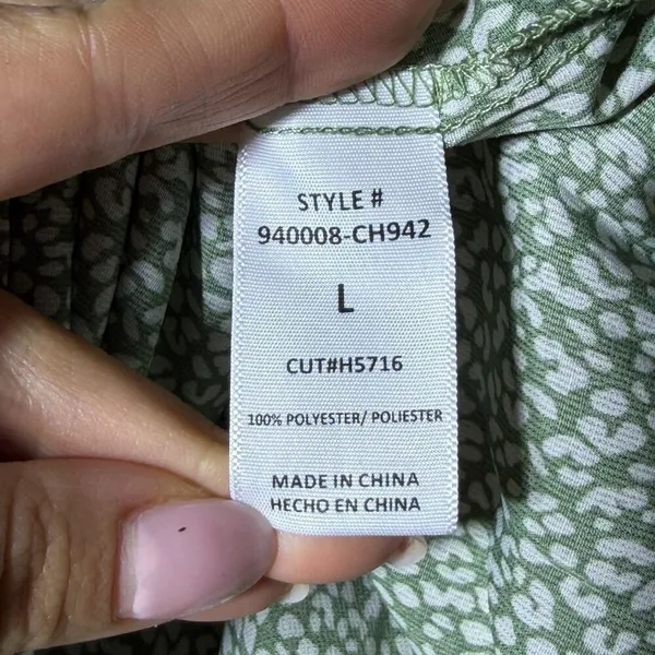 HAVE Women’s Skort Large Green Ruffle Wrap‎ Look Elastic Waist NWT - Image 9