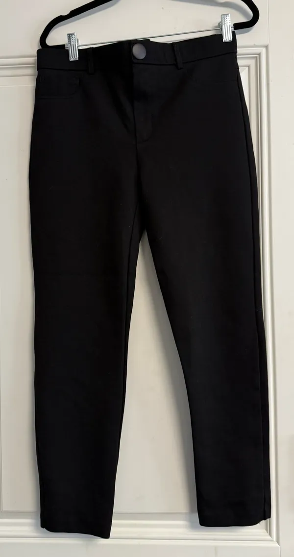 ZARA Black High-Rise Skinny Chino Pants - Size XL - Image 6
