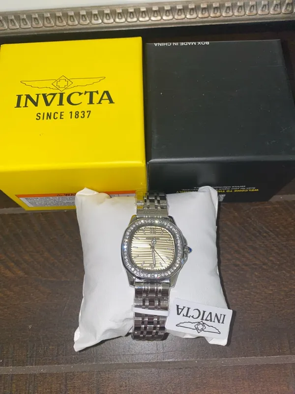 NWT!! Invicta Wildflower Ember Silver Watch with Champagne Dial & Crystal Bezel - Image 3